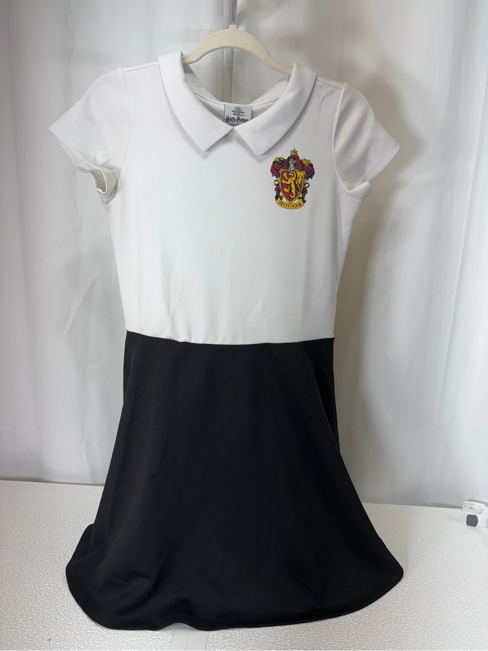 Kids Gryffindor Polo Dress - White & Black 4256